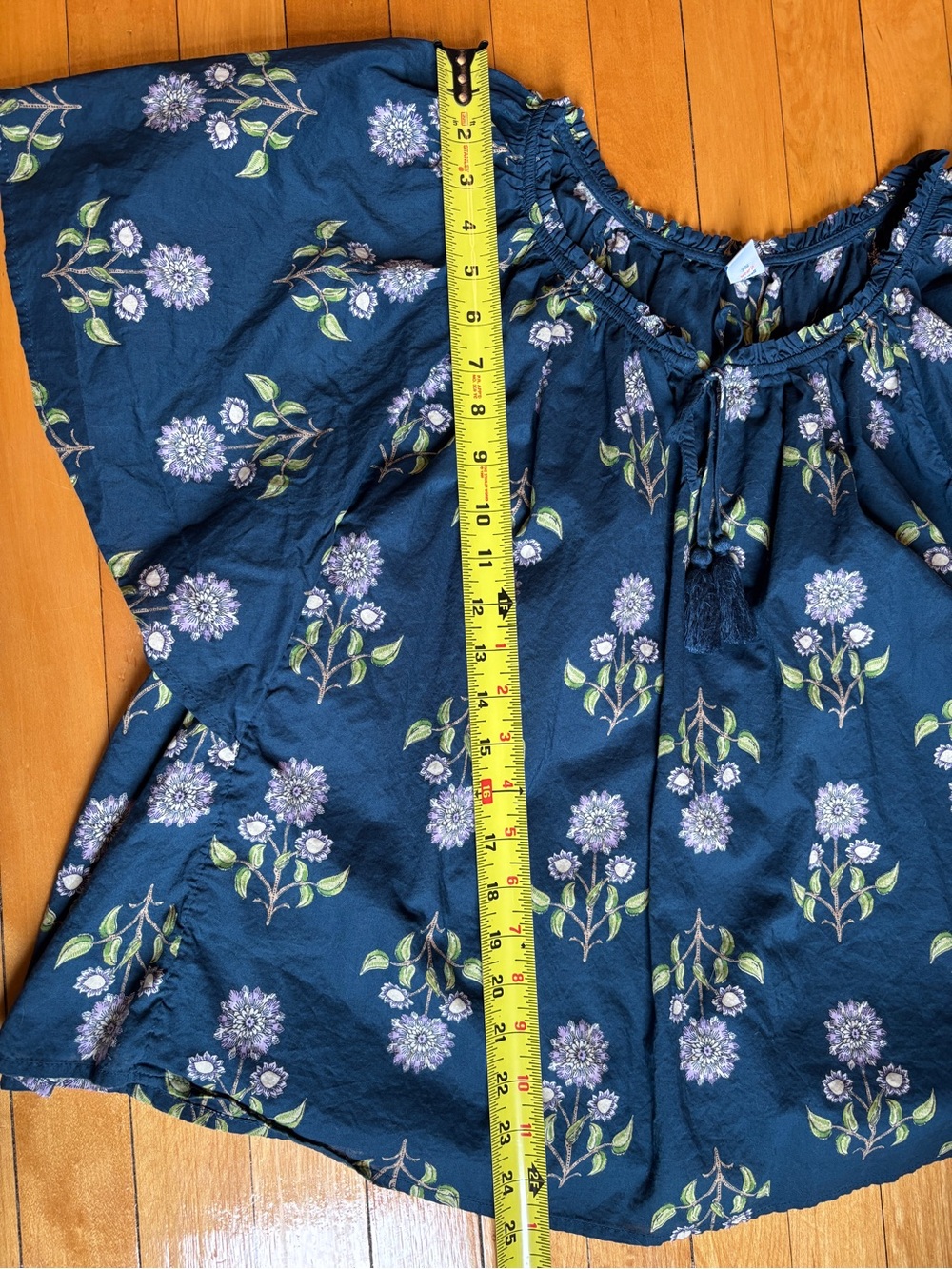 EUC Old Navy Flutter-Sleeve Tassel-Tie Top | Floral Peasant Blouse | Women’s XXL - Picture 9 of 16